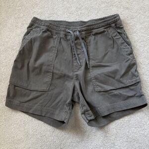 Huk Shorts‎ Mens 34 Brown Corduroy Pinwale 5.5" Inseam Beach EUC Drawstring